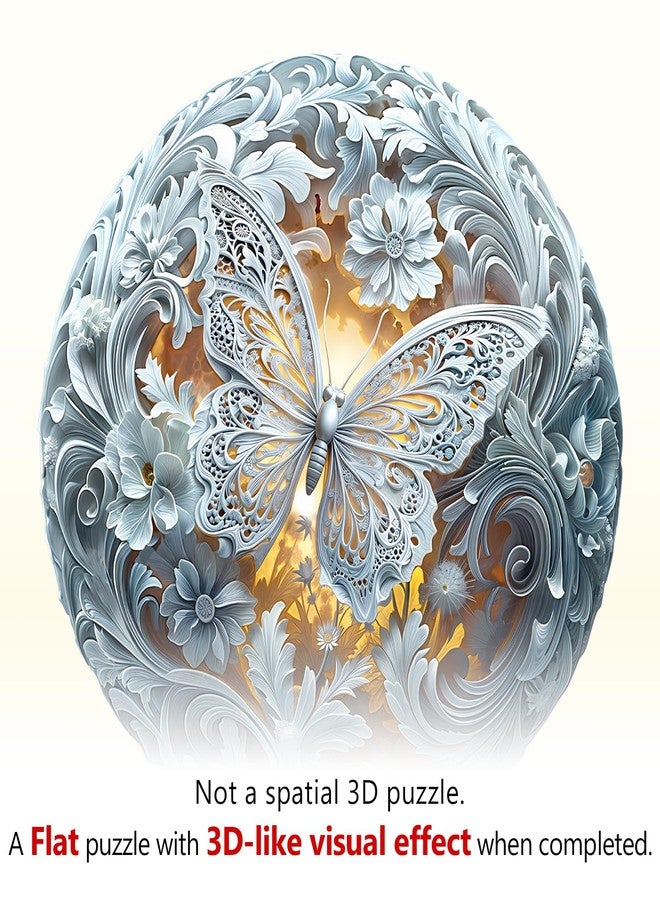 WOODBESTS Wooden Puzzles for Adults (100 Piece, S, 8.5 * 8.5in) Celestial Wings Wood Puzzle Adult, Unique Wooden Animal Jigsaw Puzzles, Family Game and Birthday Gifts for Friend - Image 2